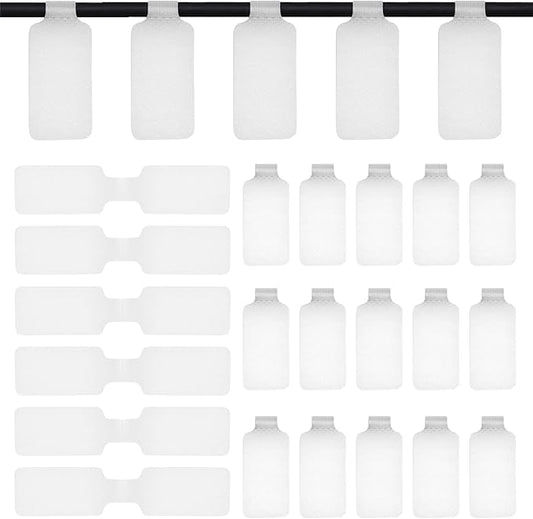 50 Pcs Cable Labels Nylon Writable Cord Tags Reusable Cable Cord Wire Labels for Electronics Office Computers Management and Identification