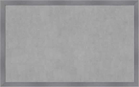 Amanti Art Grey Framed Magnetic Board 26x42 Large Vision Board for use with Magnets, 100% Metal Sheet to Display Items as Office Decor or for Home Organization in mudroom, Kitchen or Kids Room