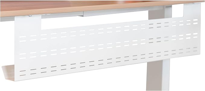Stand Up Desk Store Under Desk Cable Management Tray Horizontal Computer Cord Raceway and Modesty Panel (White, 39")