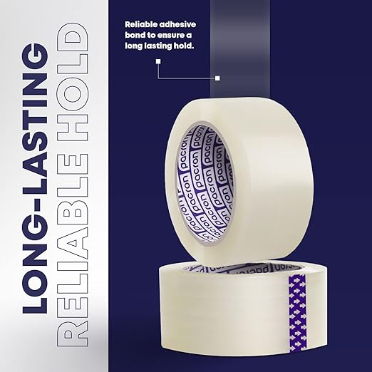Clear Packing Tape - 24 Heavy-Duty Wrapping Tape - 110-Yard Length, 2640 Total Yards 2.88-Inch Wide Strong Adhesive Rolls for Moving Boxes, Office Packaging, Storage Organization & Warehouse Shipping