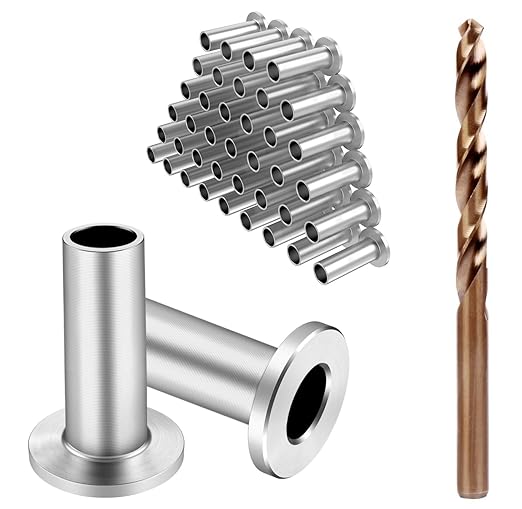 BLIKA 40 Pack Stainless Steel Protector Sleeves for 1/8" 5/32" or 3/16" Deck Cable Railing, for Wood/Composite Posts, T316 Marine Grade, Cable Railing Protector Sleeves