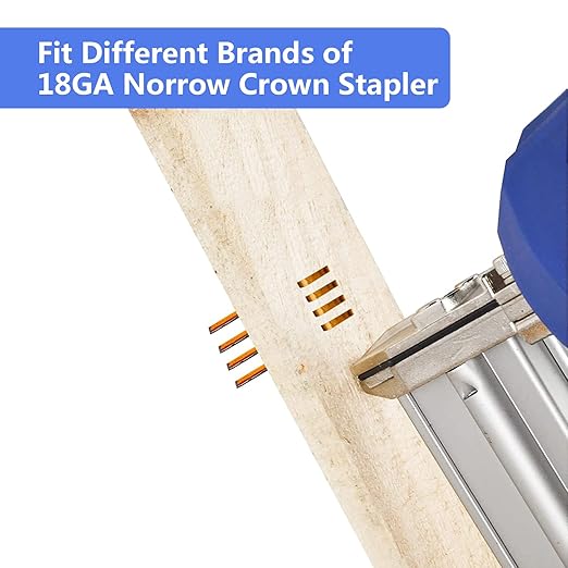 SimCos 18 Gauge 1/4" Narrow Crown Staples, Galvanized Upholstery Staples for 18 GA Pneumatic or Electric Stapler or Staple Gun (1-1/4"-3000 PCS)