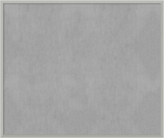 Amanti Art Silver Framed Magnetic Board 42x50 Oversize Vision Board for use with Magnets, 100% Metal Sheet to Display Items as Office Decor or for Home Organization in mudroom, Kitchen or Kids Room