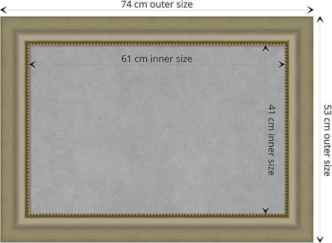 Amanti Art Silver Framed Magnetic Board 21x29 Medium Vision Board for use with Magnets, 100% Metal Sheet to Display Items as Office Decor or for Home Organization in mudroom, Kitchen or Kids Room