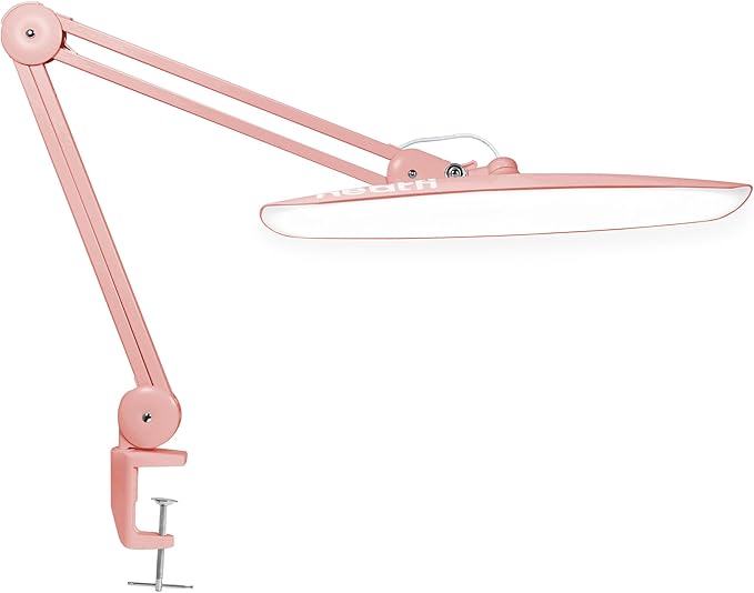 Neatfi XL 2,200 Lumens LED Task Lamp, 24W Super Bright Desk Lamp, 117 Pcs SMD LED, 4 Level Brightness, Dimmable, Task Light for Home, Office, Workbench (Non-CCT, Rose Gold)