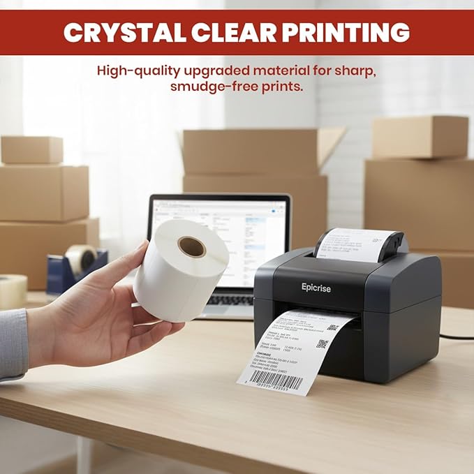 3" x 2" Direct Thermal Labels Roll, 10 Rolls (7,500 Labels), Compatible with Zebra,Rollo, MUNBYN, POLONO, IDPRT Printer,Strong Adhesive Perforated Label Rolls for Packages,Barcodes & Office Use