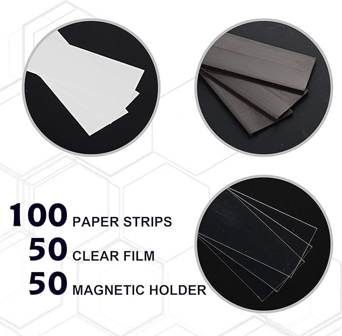 LLPT Magnetic Label Holder 5" x 3" 26 Packs C Channel White Paper Cards Protective Film Strong Removable for Shelf White Board Toolbox Metal Wall Cabinet Drawer(MH53026)