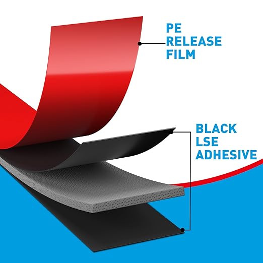 EMITEVER Double Sided Tape Heavy Duty, Tesa Adhesive Mounting Tape Waterproof(2 Pack), 0.39IN x 36FT Strong Acrylic Foam Tape for Walls, Automotive, Home Office Decor