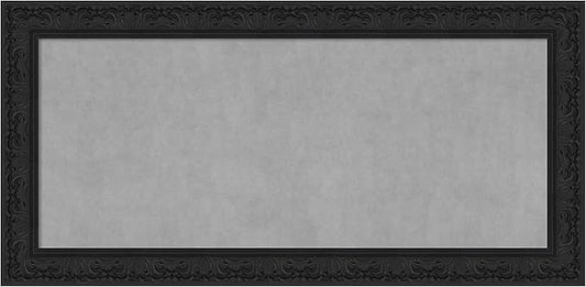 Amanti Art Black Framed Magnetic Board 27x55 Oversize Vision Board for use with Magnets, 100% Metal Sheet to Display Items as Office Decor or for Home Organization in mudroom, Kitchen or Kids Room