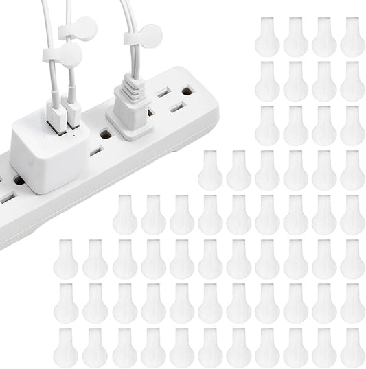 Wrap-It Storage Cable Labels, Mini, White (60 Pack) - Cord and Wire Tags for Cable Management and Organizer for Electronics, Computers and More