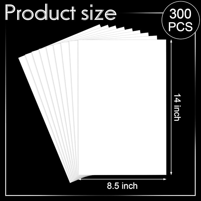Mepase 300 Sheets Legal Size Cardstock 8.5" X 14" White Paper, 65lb Card Stock Legal Size Printer Paper for Menus Printing, Documents, Programs, Business, Invitations, Diy Cards