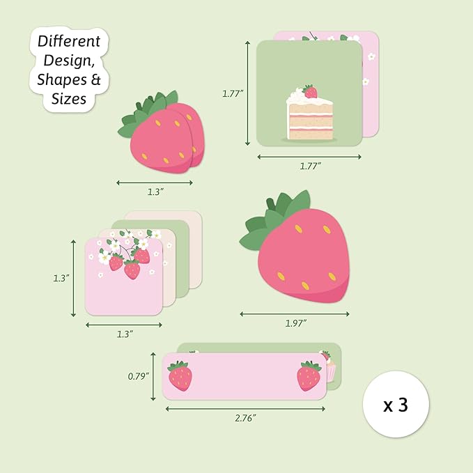 Large Name Labels for Kids (33) - Custom Stickers for Daycare and School Supplies - Durable, Waterproof Stickers for Water Bottles, Lunch Boxes, and More with Unique Designs - Strawberry