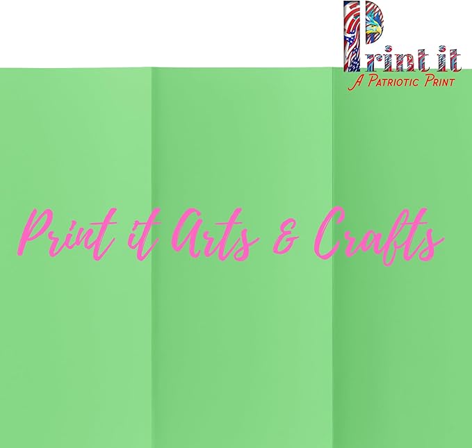 PrintIt Colors Multipurpose Paper, 20 lbs., 8.5" x 11", 500 Sheets/Ream – Premium Colored Copy Paper for Printing, School, and Office Use (Green)