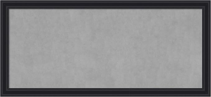 Amanti Art Black Framed Magnetic Board 24x52 Oversize Vision Board for use with Magnets, 100% Metal Sheet to Display Items as Office Decor or for Home Organization in mudroom, Kitchen or Kids Room