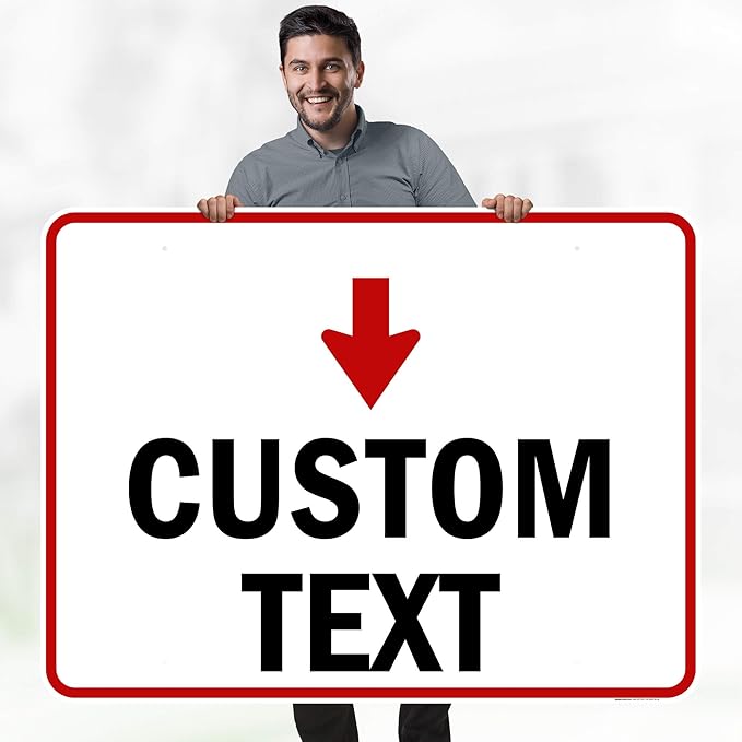 Custom Arrow,Custom Directional Sign, Down Arrow,36x48 Inches, Rust Free DiBound, Fade Resistant, Made in USA by My Sign Center