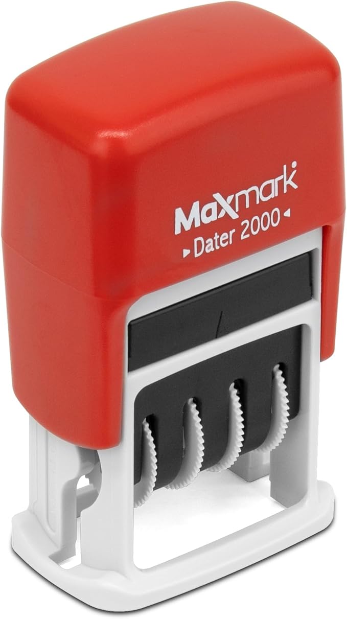MaxMark 2000 Dater Self Inking Date Stamp - Red