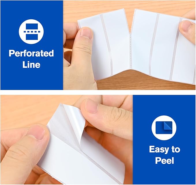 L LIKED 1" x 3" Blank Removable Labels with No Residue, Water and Oil Resistant, Use for Both Home and Office (1 Roll, 1400 Labels)