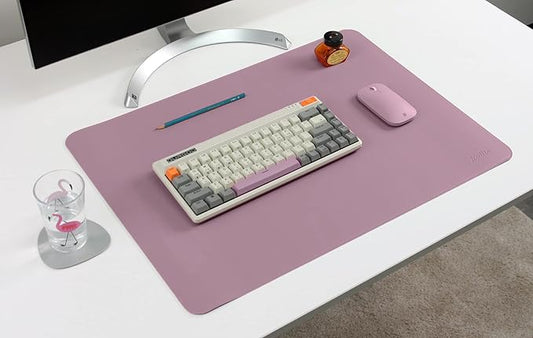 NODITO Dual-Sided Leather Desk Pad,Blotter for Laptop Computer,Mouse Pad,Writing,Drawing,Arts and Craft Mat (17"x24", Lilac)