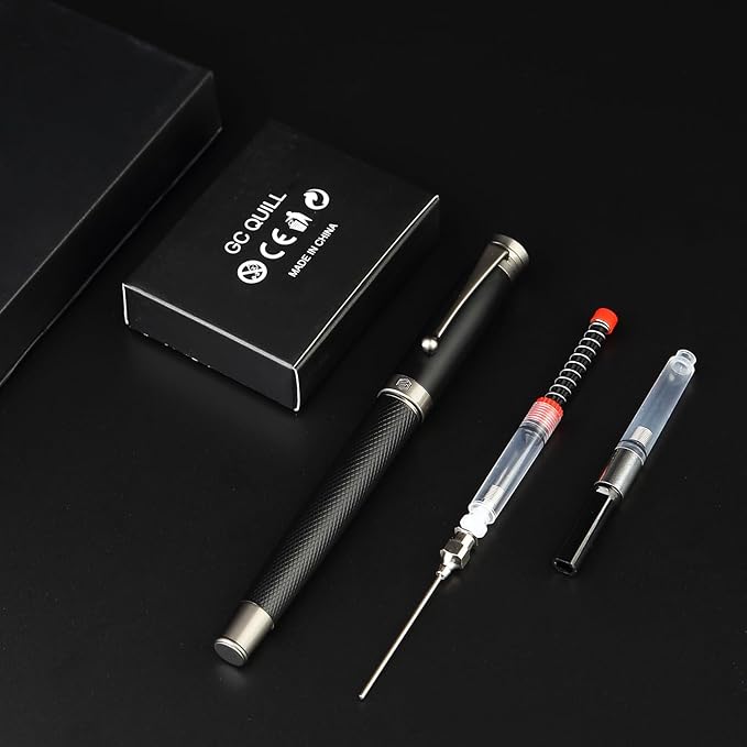 GC QUILL Fountain Pen Set - Fine & Medium Nibs, Includes 18 Ink Cartridges, Ink Refill Converter & Syringe Filler, Gift for Writing, Journaling & Calligraphy MU-13
