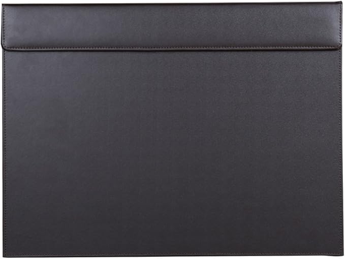 KINGFOM 18''x14'' Large Rectangle A3 Desk Writing & Drawing Desk Pad &Board Table Protector Mat with Paper Clip on Top Brown