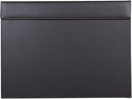 KINGFOM 18''x14'' Large Rectangle A3 Desk Writing & Drawing Desk Pad &Board Table Protector Mat with Paper Clip on Top Brown
