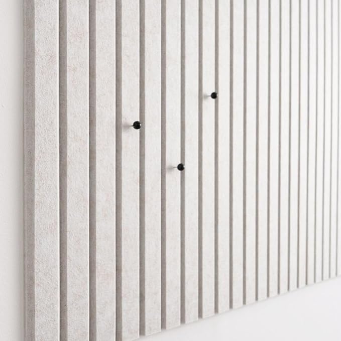 VIVELDA Large Bulletin Board 48"x36" - Office Wall Organizer, Replace your Old Cork Boards for Walls for Office Decor -12-pack Felt Wall Panels to Use in Home Office Decor, Classroom Decor (Limestone)
