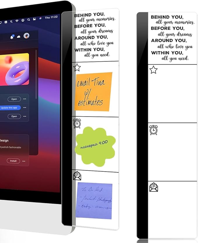 Computer Monitor Memo Board Within You Logo Decor Monitor Message Board Sticky Notes Office Desk Accessories for Send Family Members Office Friends and Colleagues Gifts
