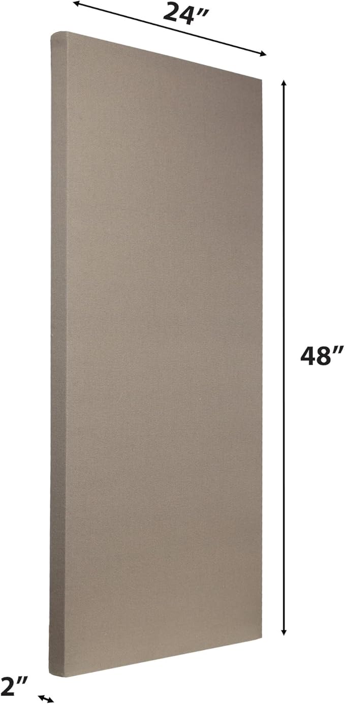 ATS Acoustics Home Office Residential Acoustic Treatment Room Kit Sound Absorbing Acoustic Panel 6 Pack for 50-100 Sq Ft (Latte)