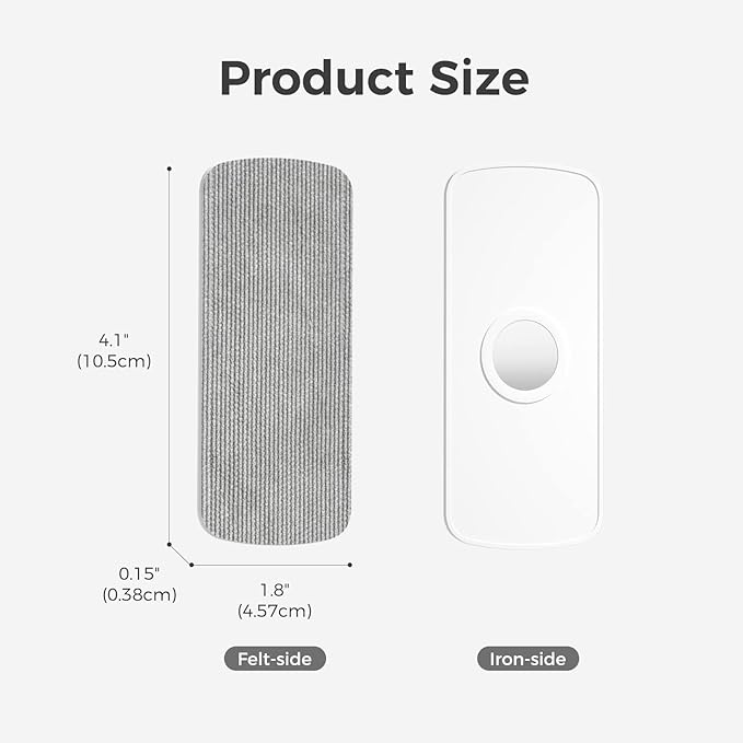 CLICK CLEAN 3-Pack Replaceable Felt Pads, Magnetic Whiteboard Eraser Felt Pads, Designed for Click Clean Replaceable Dry Erase Board Eraser, Intended for Classroom, Home and Office Use