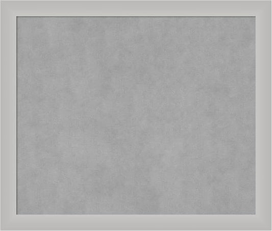 Amanti Art Silver Framed Magnetic Board 23x27 Medium Vision Board for use with Magnets, 100% Metal Sheet to Display Items as Office Decor or for Home Organization in mudroom, Kitchen or Kids Room
