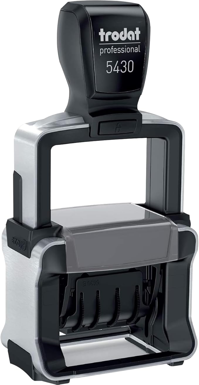 Trodat 5430 Professional Self-Inking Date Stamp with Received - Black Ink