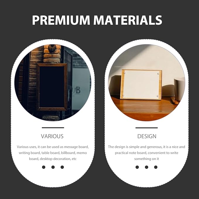 COHEALI Transparent Acrylic Desktop Message Board Frameless Office Note Board Reusable Clear Writing Surface for Home School and Work Desk Organization