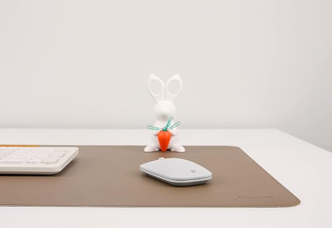 NODITO Dual-Sided Leather Desk Pad,Blotter for Laptop Computer,Mouse Pad,Writing,Drawing,Arts and Craft Mat (17"x24", Khaki)