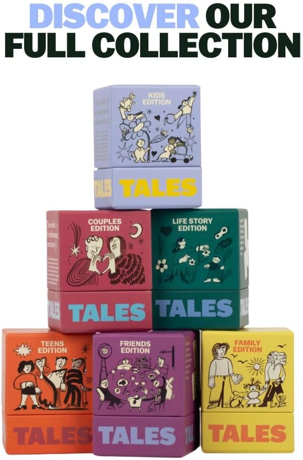 TALES Conversation Cards, Kids Edition 150 Count, Fun Family Games for Kids, Perfect for Dinners, Road Trips, Classrooms & Game Nights, Gifts & Gatherings, Conversation Starters to Spark Creativity