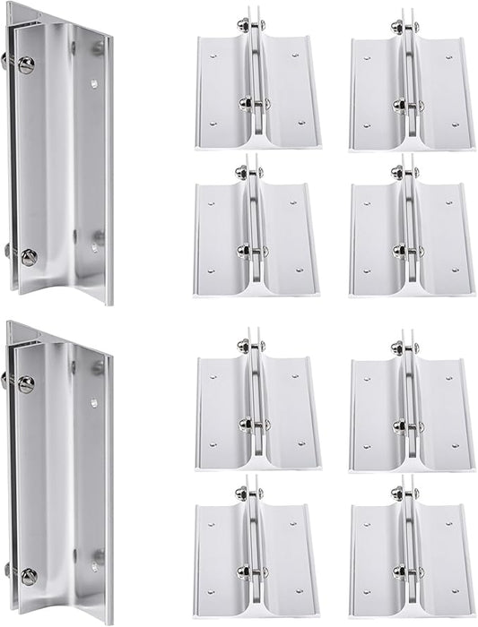SINKAA Aluminum Corridor Sign Holder, 10 Pack Direct Sign Mount Bracket, Design for Restroom, Conference Room Classic Silver Signs - 4" Length, 1/8" Substrate - Easy to Install