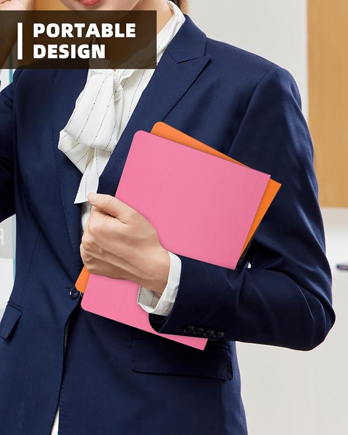 Mehaving Small Dry Erase Board with Stand for Desk, Portable Reusable Desktop Notepad, 9.5 * 6.6in Memo White Board,Office Home Supplies Desk Accessories MH770 (Orange)