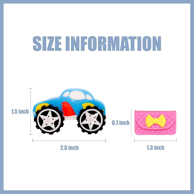CLOCK KING 90pcs 3D Cute Kids Erasers, Random Desktop Pet Toys Gifts, Classroom Rewards Kids Party Gifts, Various Styles Such as Animals, Food, Plants, Space, Princess, Sports, Halloween, Christmas
