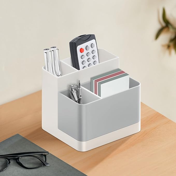 Poeland Desktop Storage Organizer Pencil Card Holder Box Container for Desk, Office Supplies, Vanity Table