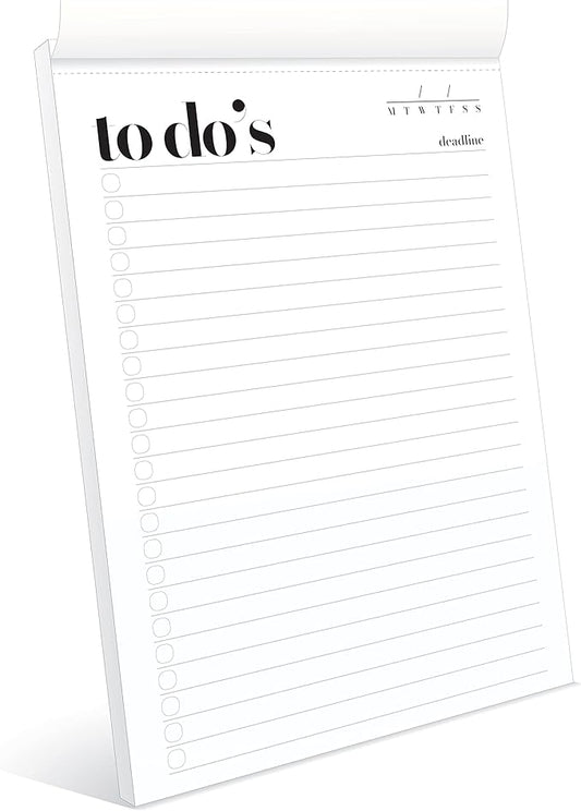 To Do List Notepad A5 Size (8.3"X5.8") Daily To Do List Planner, Productivity Planner, Stylish Design, Quality Thick Paper, Hardcover, Undated, Ruled Pages, Checkboxes, Deadline Column, Date Section.