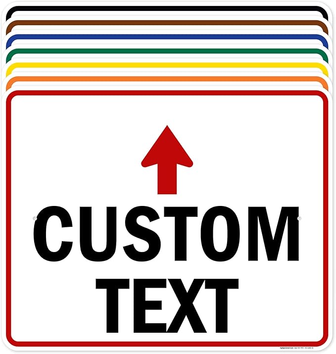 Custom Arrow,Custom Directional Sign, Up Arrow,24x30 Inches, Rust Free .063 Aluminum, Fade Resistant, Made in USA by My Sign Center