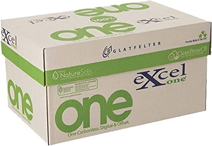 8.5 x 11 Excel One Carbonless Paper, 3 part Reverse (Bright White/Canary/Pink), 10 REAMS