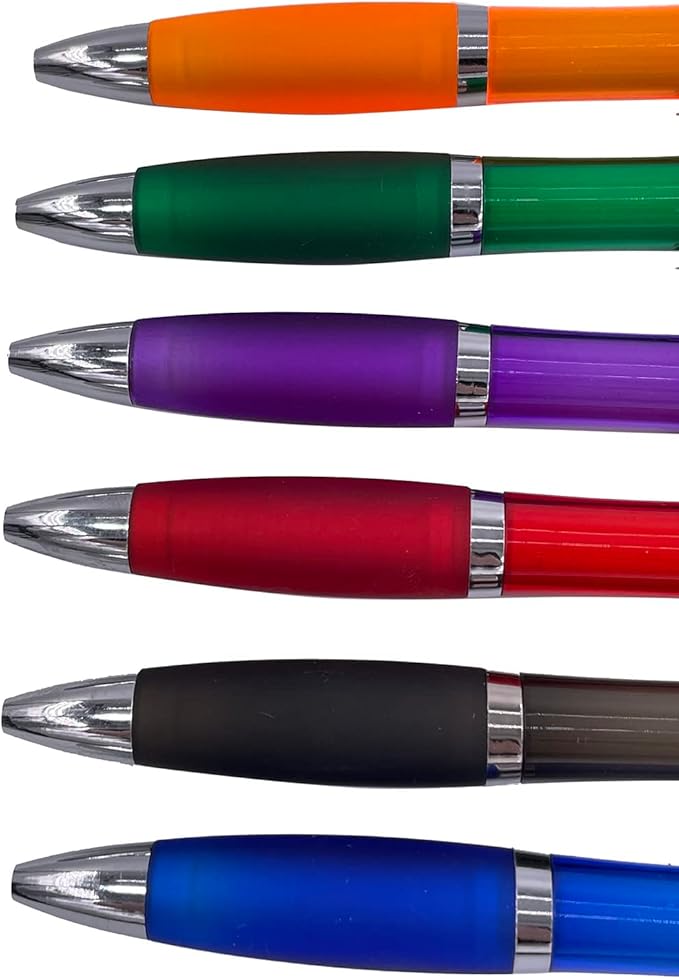 HEYZARDA Personalized Pens with Name Custom Text Logo Retractable Customized Ballpoint Pens for Church Office Business 50 Pcs, Black