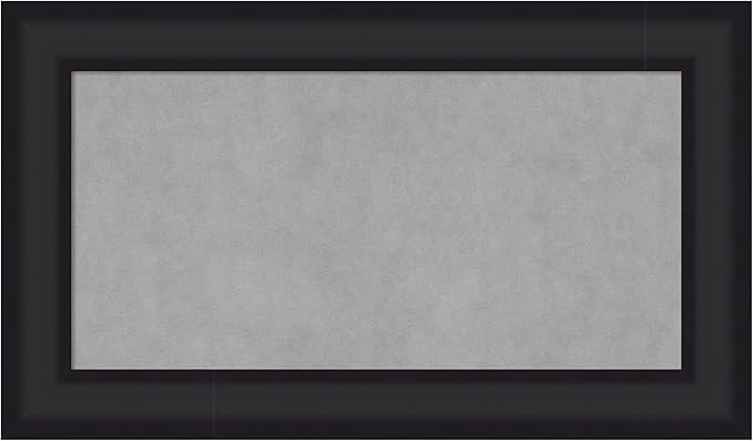 Amanti Art Black Framed Magnetic Board 17x29 Small Vision Board for use with Magnets, 100% Metal Sheet to Display Items as Office Decor or for Home Organization in mudroom, Kitchen or Kids Room