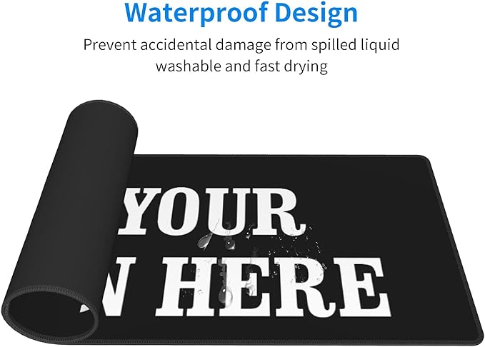OHORTEB Custom Mouse Pad with Photo, Personalized Image Text Laptop Desk Mat, Customized Non-Slip Waterproof Desk Writing Pad for Office Home (Custom, 12in x 31.5in)