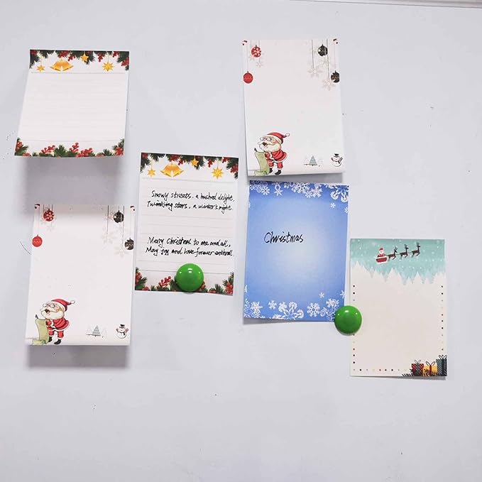 DUGUTUL 4 Christmas Notepads Holiday Notepads for Christmas Home School and Office Gifts
