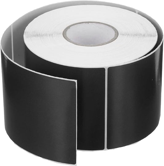 PATIKIL 3 x 5 Inch Rectangle Inventory Color Coding Labels 1 Roll, Square Self-Adhesive Inventory Label Stickers for Office Home Organization Name Tags, 500 Per Roll, Black