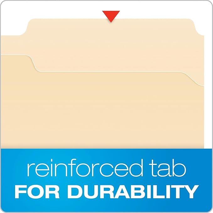 Pendaflex Manila Fastener Folders, Legal Size, 1 Fastener, 1/3 Cut, 50/BX (FM310EE)
