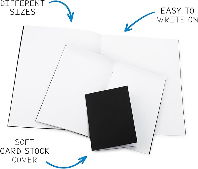 Hygloss Blank Books - Bulk 50 Pack – 4.25" x 5.5" A6 Kraft Paperback Blank Books for Kids to Write Stories, Doodle, Arts & Crafts – Plain Drawing Sketchbook, Unlined Journal, Notebook Without Lines
