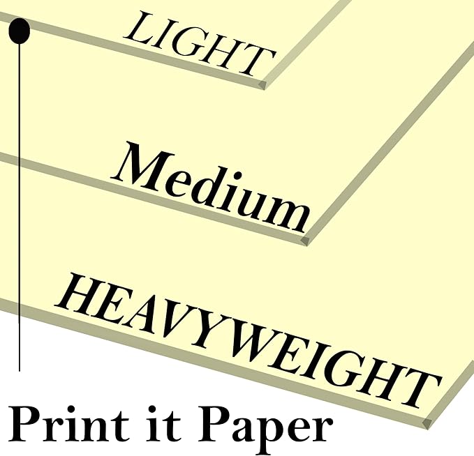 Print It - Vellum Bristol Colored Cardstock Cover Paper, 67 Lb, 8.5" X 11”, Heavyweight Colored Cardstock for Crafts, School, Invitations, And Office Use - Decoration Drawing 250/Case-Ivory