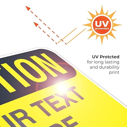 Custom Caution Sign, OSHA Sign, 12x18 Inches, Rust Free .063 Aluminum, Fade Resistant, Made in USA